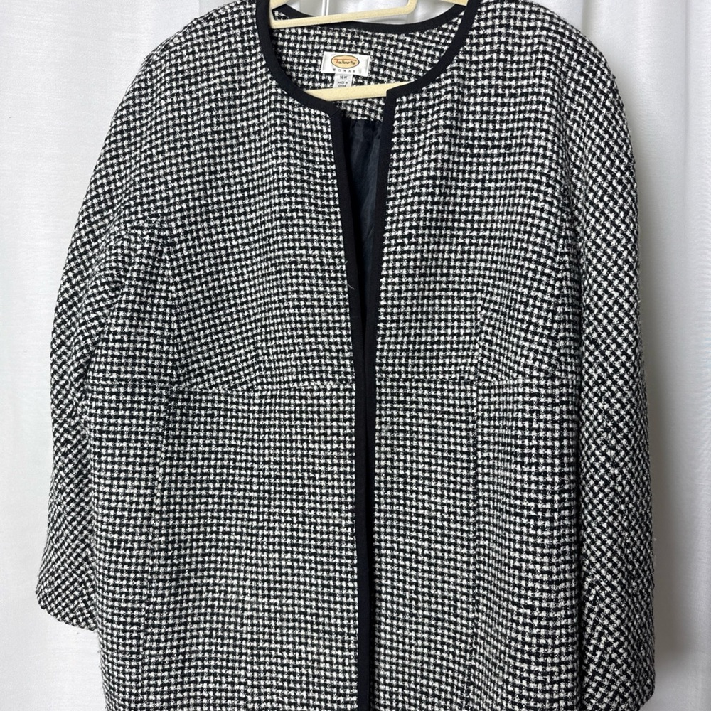 Talbots Black and White Checkered